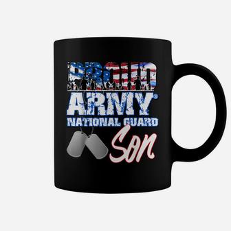 Proud Patriotic Army National Guard Son Usa Flag Men Boys Coffee Mug | Crazezy