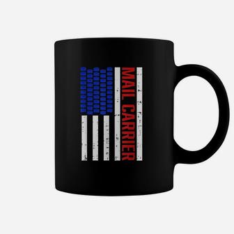Proud Patriotic Postal Worker American Flag Coffee Mug | Crazezy