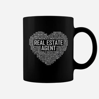 Proud Real Estate Agent Heart Coffee Mug | Crazezy