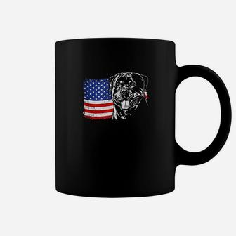 Proud Rottweiler American Flag Coffee Mug | Crazezy
