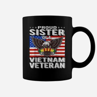 Proud Sister Of A Vietnam Veteran Patriotic Military Sibling Coffee Mug | Crazezy