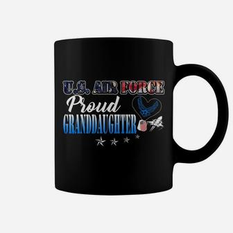 Proud Us Air Force Granddaughter Heart Flag Pride Military Coffee Mug | Crazezy