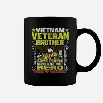 Proud Vietnam Veteran Brother Military Veterans Family Gift Coffee Mug | Crazezy