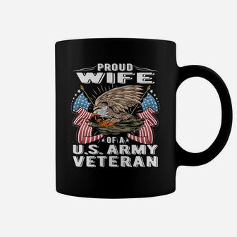 Proud Wife Of A Us Army Veteran - Military Vet's Spouse Gift Coffee Mug | Crazezy UK