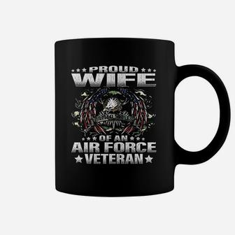 Proud Wife Of An Air Force Veteran Military Vet Spouse Gifts Coffee Mug | Crazezy CA