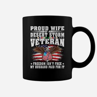 Proud Wife Of Desert Storm Veteran - Military Vet's Spouse Coffee Mug | Crazezy CA