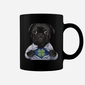 Pug Irish Clover Shirt St Patrick Day Dog Lover Gift Coffee Mug | Crazezy DE