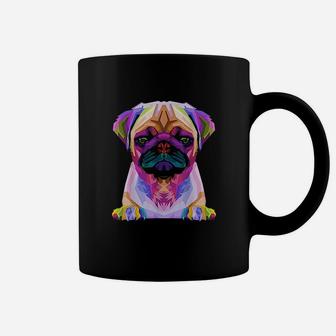Pug Pop Art Colorful Portrait Carlino For Dog Lovers Coffee Mug | Crazezy