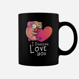 Pug Valentines Day Gift For Dog Lovers And Couples Coffee Mug - Monsterry CA