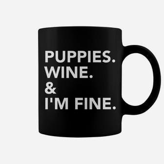 Puppies Wine Im Fine Fitted Coffee Mug - Thegiftio UK