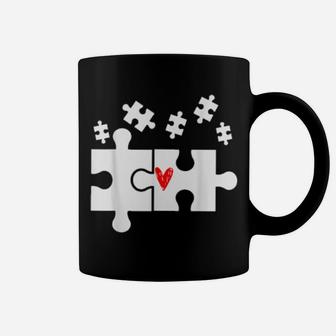 Puzzle Game Heart Love Valentines Day Heart Game Coffee Mug - Monsterry