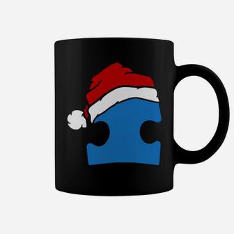 Puzzle Piece Santa Coffee Mug - Monsterry