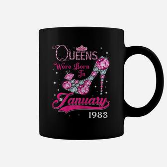 Queen 37Th Birthday Gift Queens Are Born In January 1983 Coffee Mug | Crazezy CA