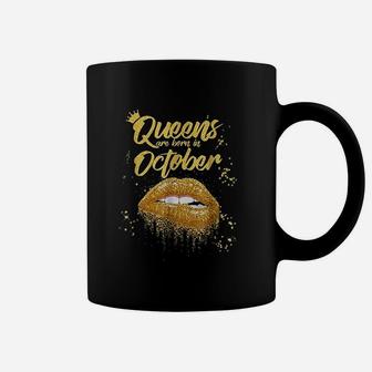 Queens Are Born In October Birthday Coffee Mug | Crazezy DE