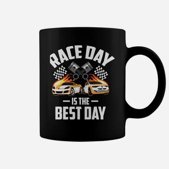 Race Day Is The Best Day | Cute Car Racer Funny Driving Gift Coffee Mug | Crazezy