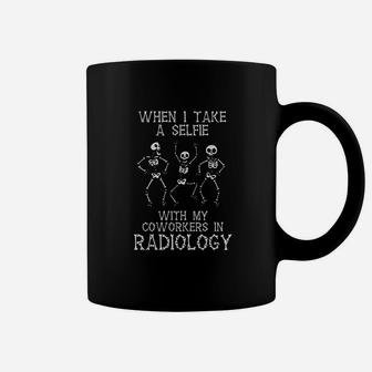 Radiology Coworkers Selfie Skeleton Medicine Rad Tech Gift Coffee Mug | Crazezy CA