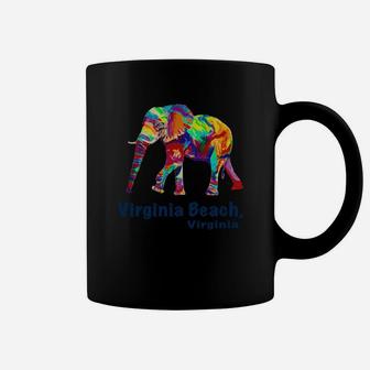 Rainbow Elephant Virginia Beach Virginia Coffee Mug - Thegiftio UK