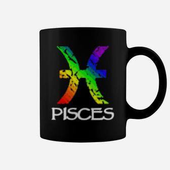 Rainbow Gay Pride Zodiac Pisces Coffee Mug - Monsterry UK