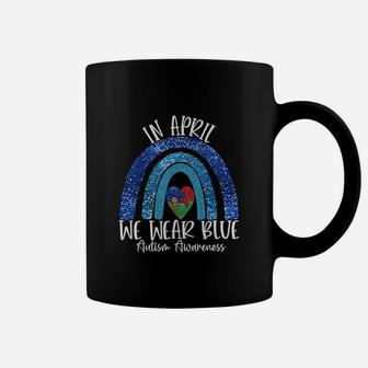 Rainbow In April We Wear Blue Coffee Mug | Crazezy AU
