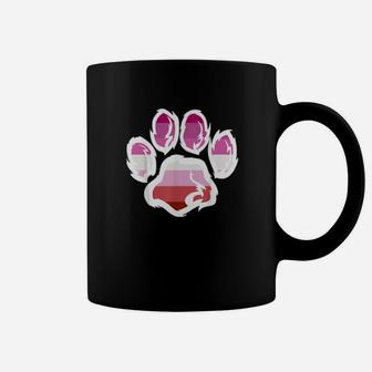 Rainbow Lesbian Pride Furry Dog Paw Print Lgbt Coffee Mug - Monsterry UK