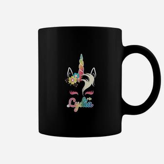 Rainbow Lydia Custom Name Gift For Girls Coffee Mug - Thegiftio UK