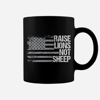Raise Lions Not Sheep - American Patriot - Patriotic Lion Coffee Mug | Crazezy