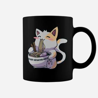 Ramen Cat Tshirt Kawaii Anime Tee Japanese Gift Coffee Mug | Crazezy CA