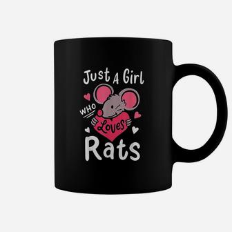 Rat Just A Girl Who Loves Rats Rat Lover Coffee Mug | Crazezy