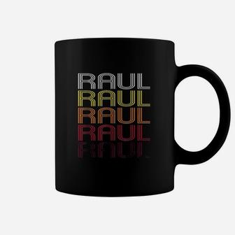 Raul Retro Wordmark Pattern Vintage Style Coffee Mug | Crazezy