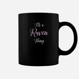 Raven Name Personalized Women Cute Pink Girl Gift Coffee Mug - Thegiftio UK