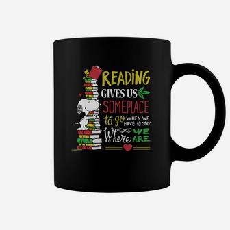 Reading Gives Us Someplace Coffee Mug - Thegiftio UK
