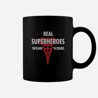Real Superheroes Wear Nurse Women Coffee Mug | Crazezy