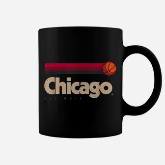 Red Chicago Basketball B-Ball City Illinois Retro Chicago Coffee Mug | Crazezy
