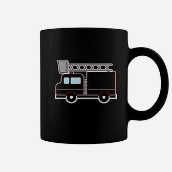 Red Firefighter Fire Truck Coffee Mug | Crazezy DE