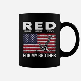 Red For My Brother American Soldiers Support Red Friday Coffee Mug | Crazezy AU