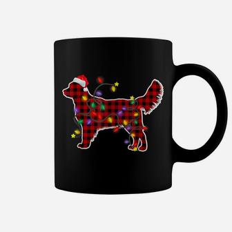 Red Plaid Golden Retriever Christmas Pajamas Family Dog Xmas Coffee Mug | Crazezy