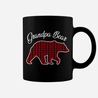 Red Plaid Grandpa Bear Matching Christmas Pajama Family Coffee Mug | Crazezy UK