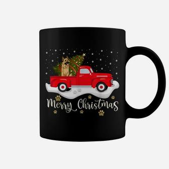 Red Truck Merry Christmas Tree German Shepherd Christmas Coffee Mug | Crazezy CA