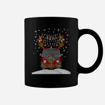 Red Vintage Retro Pickup Christmas Tree Xmas Gift Tee Coffee Mug | Crazezy DE