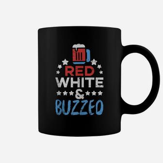 Red White And Buzzed Funny Usa 4Th Of July Drinking Team Coffee Mug | Crazezy CA
