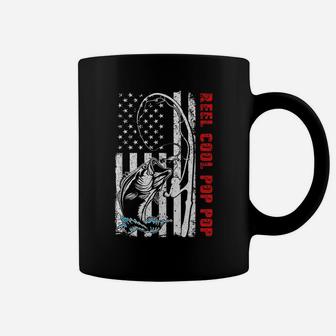 Reel Cool Pop Pop American Flag Fishing Gift For Fathers Day Coffee Mug | Crazezy DE