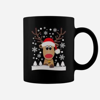 Reindeer Christmas Xmas Snowflakes Sweatshirt Coffee Mug | Crazezy UK