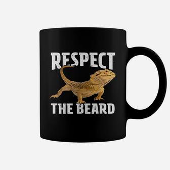Respect The Beard Bearded Dragon Dad Mom Coffee Mug | Crazezy