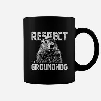 Respect The Groundhog Funny Woodchuck Coffee Mug - Thegiftio