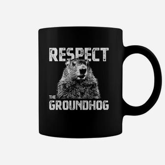 Respect The Groundhog Funny Woodchuck Coffee Mug - Thegiftio