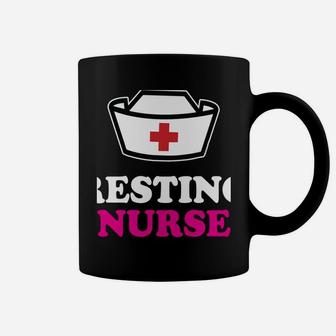 Resting Nurse Face Funny & Snarky Hoodie Coffee Mug | Crazezy