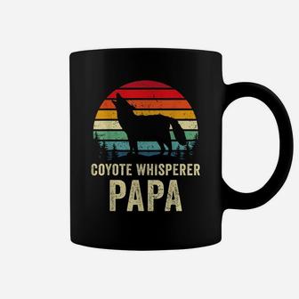 Retro 70S Coyote Hunting Papa Gift Dad Yote Hunter Grandpa Coffee Mug | Crazezy AU