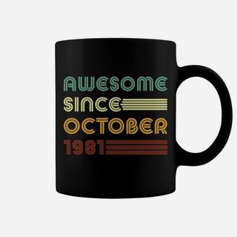 Retro 90S 40 Years 40Th Birthday Awesome Since October 1981 Sweatshirt Coffee Mug | Crazezy
