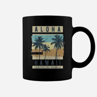 Retro Aloha Hawaii Vintage Hawaiian Oahu Island Surfer Gift Coffee Mug | Crazezy DE