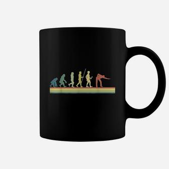 Retro Billiards Human Evolution Lover Gift Pool Snooker Coffee Mug | Crazezy